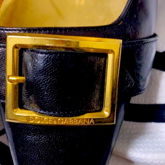 Dolce&Gabbana Red Soles Timeless Italian Gold Logo Red Shoes Made in Italy 🇮🇹 - Picture 6 of 12